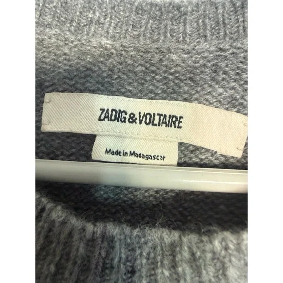 Zadig & Voltaire grey cashmere sweater XS NEW - Picture 5 of 5